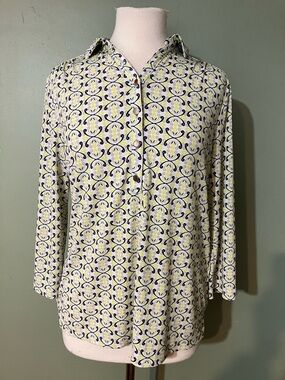 Women's Dana Buchman Women Geometric Patterned Blouse Medium